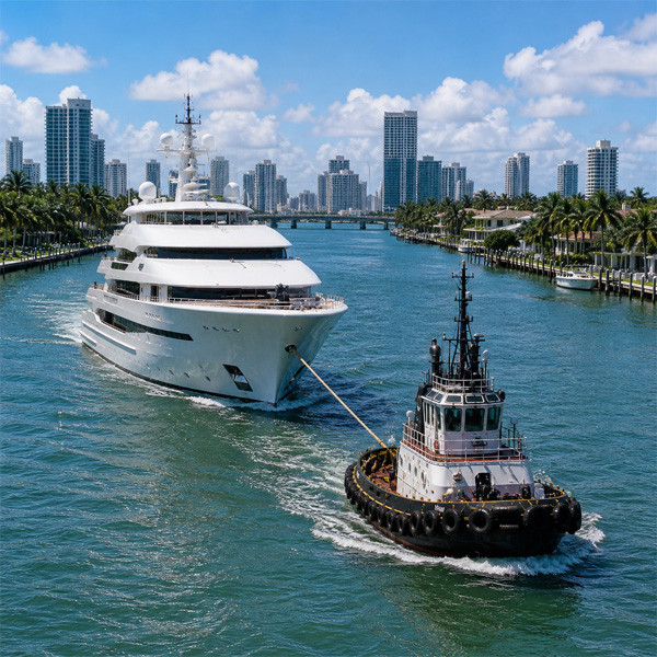 towed yacht